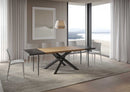 Tavolo Allungabile 140/240x90 cm Versalux Rovere Scortecciato Gambe Antracite      