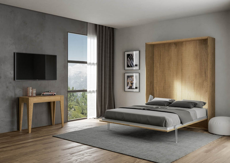 Letto Matrimoniale a Scomparsa Salvaspazio Kentaro H210 cm Marrone