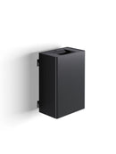 Pattumiera a Muro a 1 Scomparto da 35 L 39x25x56 cm con Contenitore Interno in Acciaio Verniciato Nero 