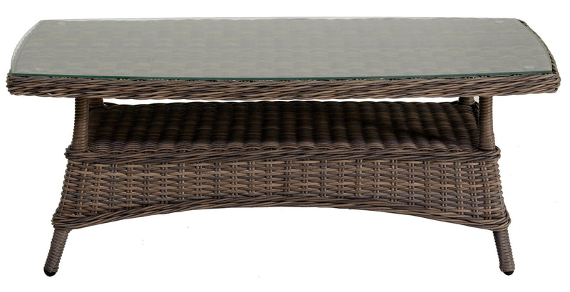 Set da Giardino Divano 2 Poltrone e Tavolino in Polyrattan Baltimora Grigio