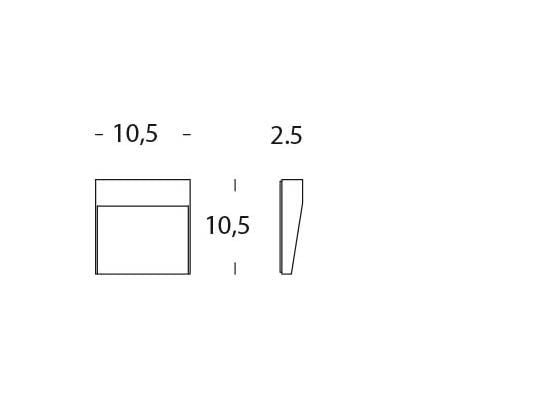 Faretto Segnapassi a Semi Incasso da Esterno a LED Piccolo Sovil Geo Square Bianco
