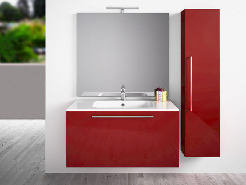 Mobile da Bagno sospeso Samoa 06 Laccato Rosso TFT