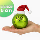 Set 10 Palline di Natale Pupazzo Verde da 6 cm Decorazione Palle Natalizie