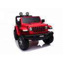 Macchina Elettrica per Bambini Fuoristrada Jeep Wrangler Rubicon 12V con Telecomando Rosso