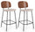 Set 2 Sgabelli 43,5x52,5x93,5 cm Sienna in Tessuto Beige
