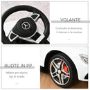 Macchina a Spinta per Bambini con Licenza Mercedes C63 AMG Push Car Bianca