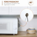 Credenza Cucina 101x39x180 cm 1 Cassetto 6 Ante in Legno Bianco