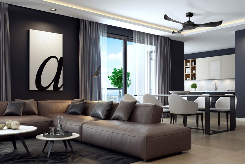 Ventilatore da Soffitto con 3 Pale e LED Ø130 cm 5 Velocità Martec Scorpion Nero