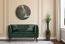 Divano Coalition 136x75x77 cm Legno Spugna e Poliestere Verde e Nero