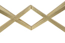 Console Piramid 130x40x75 cm in Ferro e Vetro Oro e Nero