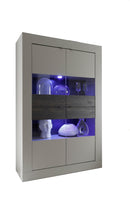 Mobile Alto da Salotto 4 Porte 102x43x162cm TFT  Basic Peltro Quercia Wengè