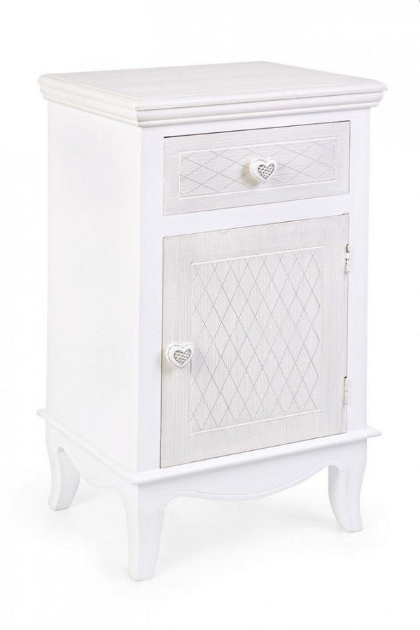 Comodino 1 Anta 1 Cassetto Charlene in Legno acquista