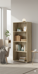 Libreria 4 Ripiani 60x30x130 cm in MDF Rovere