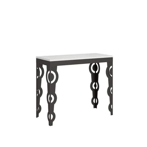 acquista Consolle Allungabile 90-196x40x77 cm in Nobilitato Bianco