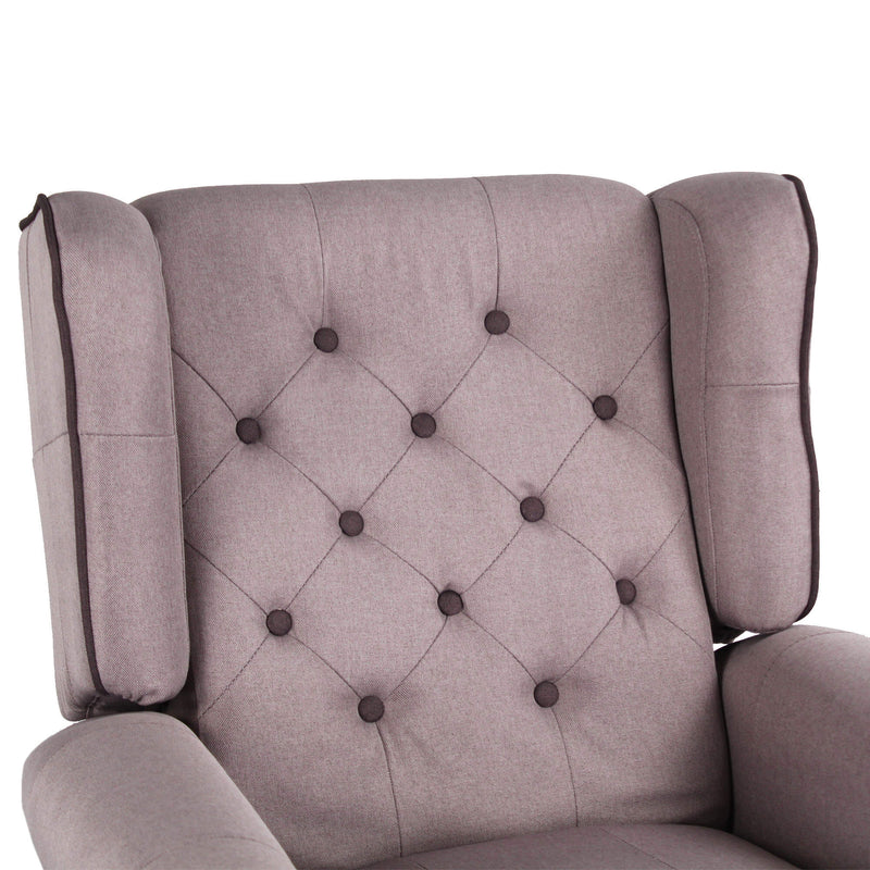 Poltrona Relax Reclinabile in Tessuto Tortora