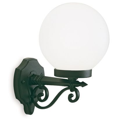 Lampada Applique Grande a Sfera in Alto Colore Nero Diametro 25Cm da Esterno Linea Sfera Livos acquista