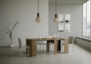 Consolle Allungabile 90-204x48x77 cm in Nobilitato Marrone
