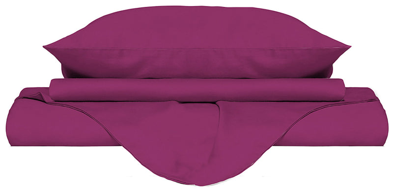 Copripiumino Matrimoniale con Sacco e Federe Tinta Unita Fucsia