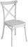 Sedia Impilabile da Giardino 47x55x90 cm in Polipropilene Bianca