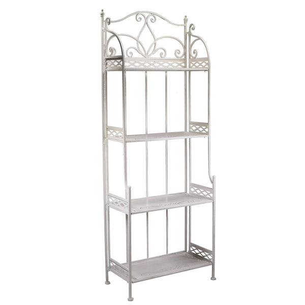 acquista Scaffale per Piante in Metallo 4 Piani 59x31H164cm Aprilia Beige