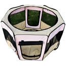Recinto Box per Animali Domestici in Tessuto Oxford Rosa Ø116x71 cm 
