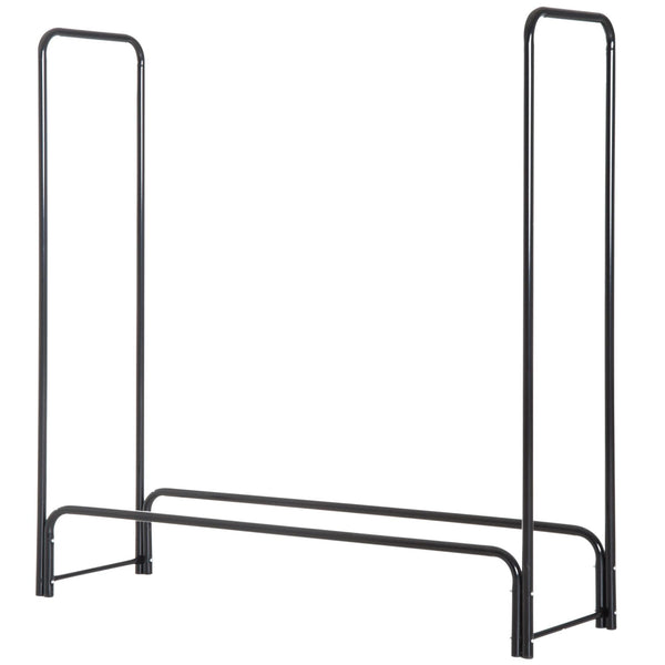 acquista Portalegna per Camino 122x35x122 cm in Ferro Nero
