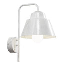 Applique in Basso da Esterno E27 in Metallo Sovil Bianco e Argento