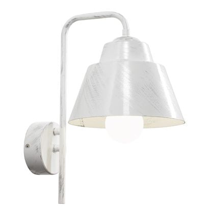 Applique in Basso da Esterno E27 in Metallo Sovil Bianco e Argento