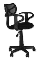 Sedia Poltrona Operativa in Tessuto Vandi Nera