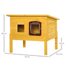Cuccia Casetta per Animali Domestici in Legno di Abete 70x51.5x60 cm 