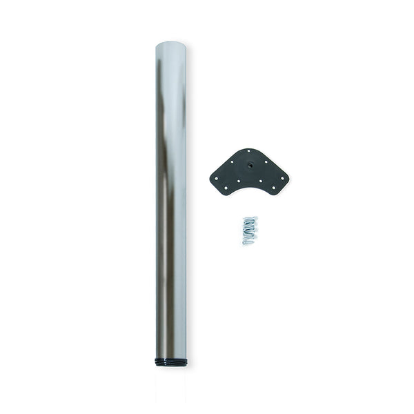 acquista Gambe per Tavolo Ø80 mm di Acciaio Nichel Satinato Acciaio Emuca
