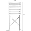 Set 3 Pezzi Giardino Tavolo da Bistrot Pieghevole 52x45x59,5 cm e 2 Sedie Parigi in Acciaio Nero      