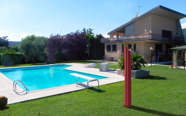 online Doccia Solare da Esterno Giardino 20L Miscelatore e Doccetta Mobile Arkema Jolly Go Bianco Crema