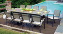 Tavolo Rettangolare Allungabile da Giardino 280x100 cm Voghini Monterosso Grigio