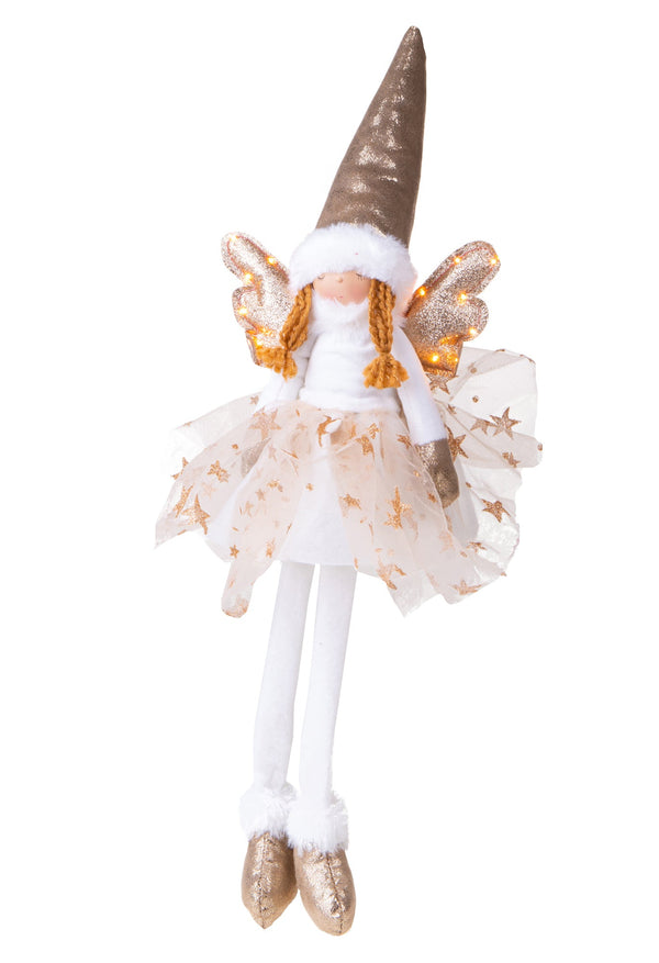 Angelo Seduto con Led H60 cm in Tessuto Champagnegne acquista