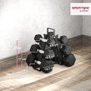 Set 6 Manubri Palestra con Supporto e Impugnatura Antiscivolo 2-5-8 kg in Metallo Nero      