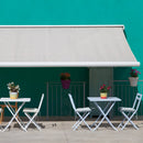 Tenda da Sole Motorizzata 3,5x3m con LED Tessuto Acrilico Kraus Genziana Ecrù