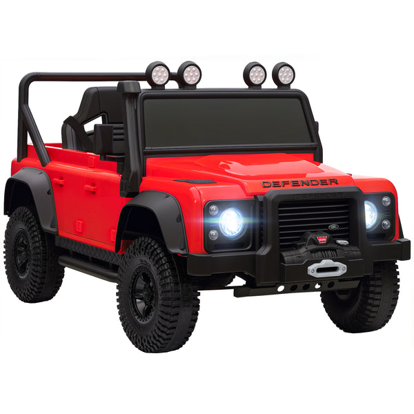 Macchina Elettrica per Bambini Licenza Ufficiale Land Rover Defender 12V con Telecomando Rosso online