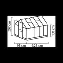 Serra da Giardino Vitavia Apollo 6200 195x323x207 cm in Alluminio Nero e Policarbonato con Fondamenta