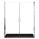 Porta Parete Doccia 2 Ante Batttenti in Cristallo Trasparente 6mm H195 Bonussi Alexia Varie Misure