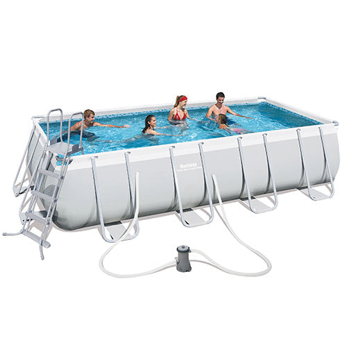 sconto Piscina Rettangolare Fuori Terra 488X274X122 Cm Bestway Power Steel Frame 56481