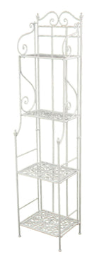 Scaffale per Piante in Metallo 4 Piani 35x30H155cm Jessica Bianco