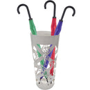 Portaombrelli da Ingresso Design Floreale 19,5x19,5x49 cm in Ferro Bianco 