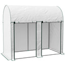 Serra da Giardino 2 m² 200x100x178 cm 2 Porte Avvolgibili Copertura in PE Bianco  