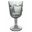 Set 6 Calici Vis à Vis Stones in Vetro VdE Tivoli 1996 Nero Grigio Trasparente