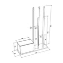 Appendiabiti scarpiera 120x36x168 cm Katana rovere bianco