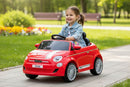 Macchina Elettrica per Bambini Licenza Fiat 500 12V con Telecomando Rosso