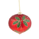 Set 4 Cipolla Ro Agrifoglio Ø10 cm Rosso/Verde