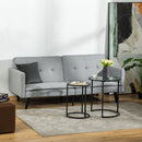 Divano Letto 2 Posti 198x81x81 cm in Tessuto Grigio