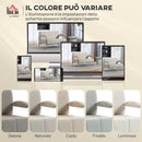 Divano 2 Posti Moderno 120x73x76 cm Rivestito in Ciniglia in Acciaio Beige      
